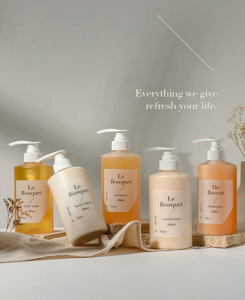 [2 Items] Month & Days Perfume Body Wash 300ml & Lotion 300ml (De Breeze) from Korea