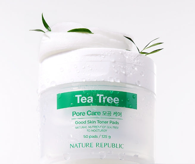 NATURE REPUBLIC Good Skin Tea Tree Ampoule Toner Pads(50 Sheets) from Korea by NATURE REPUBLIC