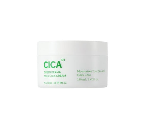 NATURE REPUBLIC Green Derma Mild Cica Cream 190ml from Korea by NATURE REPUBLIC