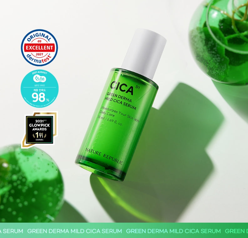 NATURE REPUBLIC Green Derma Mild Cica Serum 50ml from Korea by NATURE REPUBLIC
