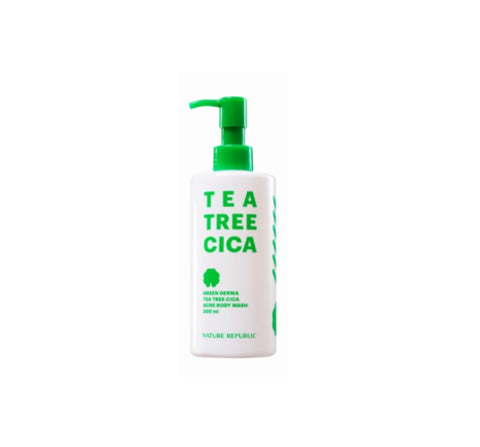 NATURE REPUBLIC Green Derma Tea Tree Cica Acne Body Wash 300ml from Korea by NATURE REPUBLIC