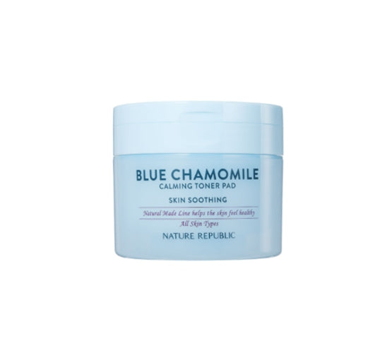 NATURE REPUBLIC Natural Made Blue Chamomile Calming Toner Pad (50 Sheets) from Korea by NATURE REPUBLIC