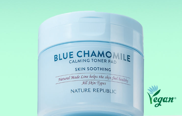 NATURE REPUBLIC Natural Made Blue Chamomile Calming Toner Pad (50 Sheets) from Korea by NATURE REPUBLIC