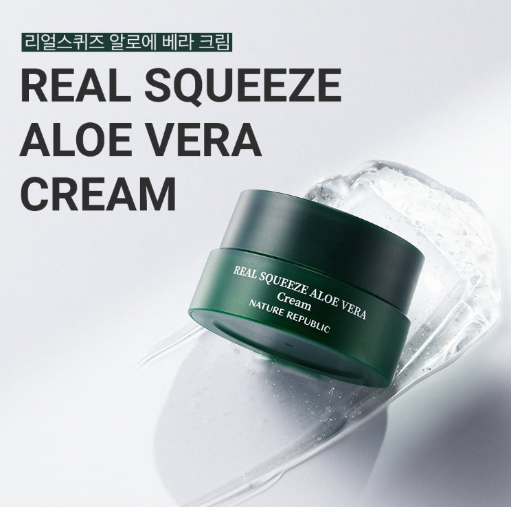 NATURE REPUBLIC Real Squeeze Aloe Vera Cream 55ml from Korea by NATURE REPUBLIC