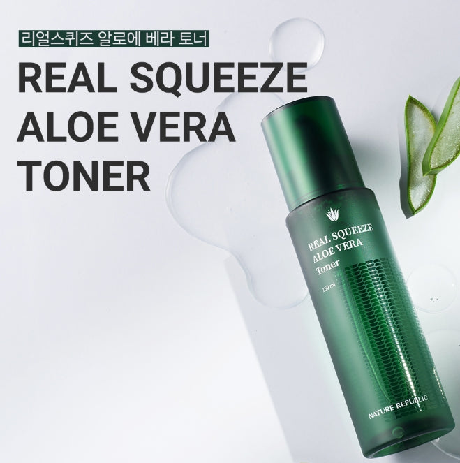 NATURE REPUBLIC Real Squeeze Aloe Vera Toner 150ml from Korea by NATURE REPUBLIC