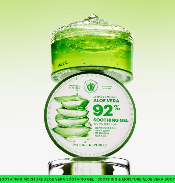 NATURE REPUBLIC Soothing & Moisture Aloe Vera 92% Soothing Gel 300ml from Korea by NATURE REPUBLIC