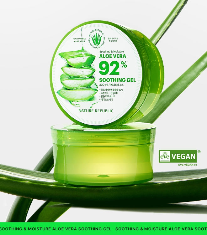 NATURE REPUBLIC Soothing & Moisture Aloe Vera 92% Soothing Gel 300ml from Korea by NATURE REPUBLIC