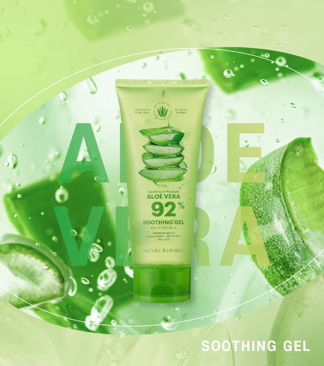 NATURE REPUBLIC Soothing & Moisture Aloe Vera 92% Soothing Gel (Tube) 250ml from Korea by NATURE REPUBLIC