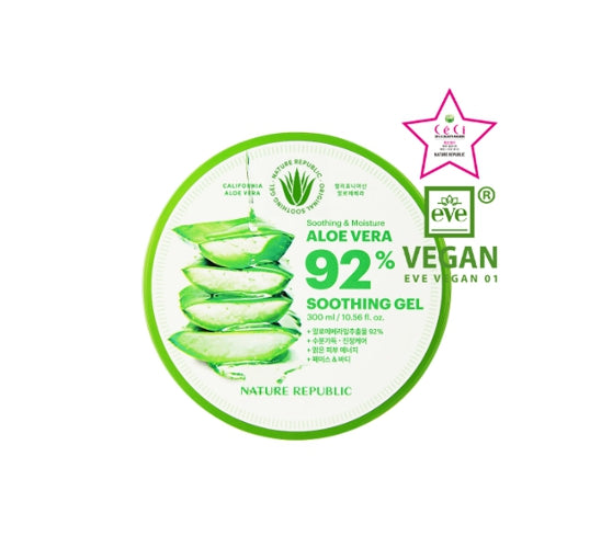 NATURE REPUBLIC Soothing & Moisture Aloe Vera 92% Soothing Gel 300ml from Korea by NATURE REPUBLIC