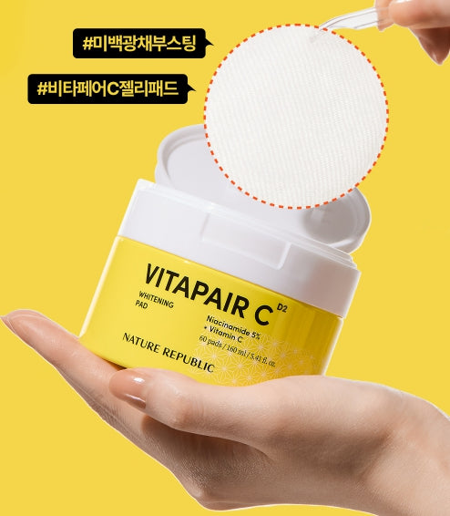 NATURE REPUBLIC Vitapair C Whitening Pads (60 sheets) from Korea by NATURE REPUBLIC