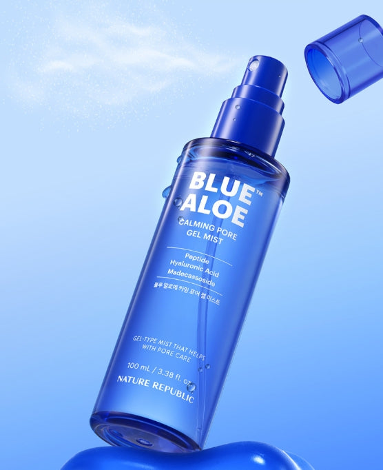 2 x NATURE REPUBLIC Blue Aloe Calming Pore Gel Mist 100ml from Korea