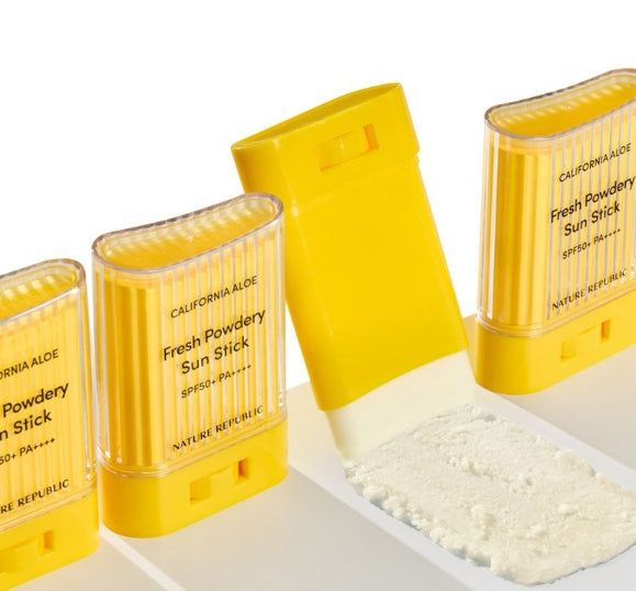 2 x NATURE REPUBLIC California Aloe Fresh Powdery Sun Stick 24g SPF50+ PA++++ from Korea by NATURE REPUBLIC