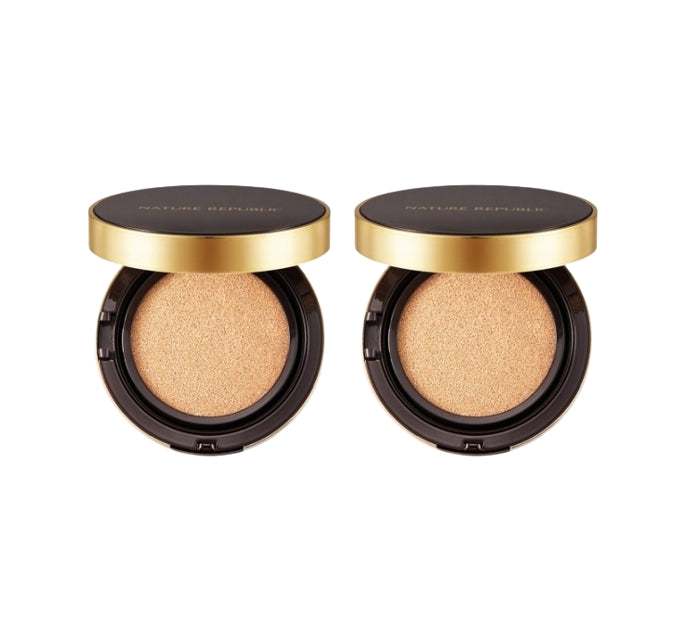 2 x NATURE REPUBLIC Ginseng Ampoule Cushion Pack (Main 15g+Refill 15g), 2 Colours from Korea by NATURE REPUBLIC