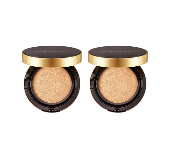 2 x NATURE REPUBLIC Ginseng Ampoule Cushion Pack (Main 15g+Refill 15g), 2 Colours from Korea by NATURE REPUBLIC