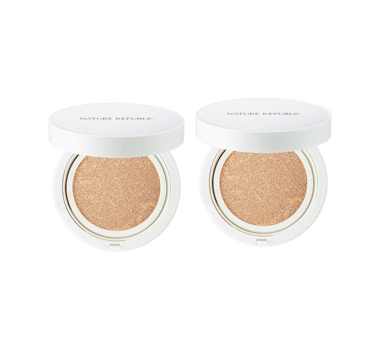 2 X NATURE REPUBLIC Green Derma Mild Cica Cover Cushion, #1 Light Beige from Korea by NATURE REPUBLIC