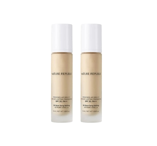 2 X NATURE REPUBLIC Provence Air Skin Fit One Day Lasting Foundation SPF30PA++ (Y21 Pure Vanilla) 32ml from Korea by NATURE REPUBLIC