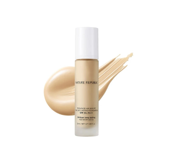 NATURE REPUBLIC Provence Air Skin Fit One Day Lasting Foundation SPF30PA++ (Y23 Warm Beige) 32ml from Korea by NATURE REPUBLIC