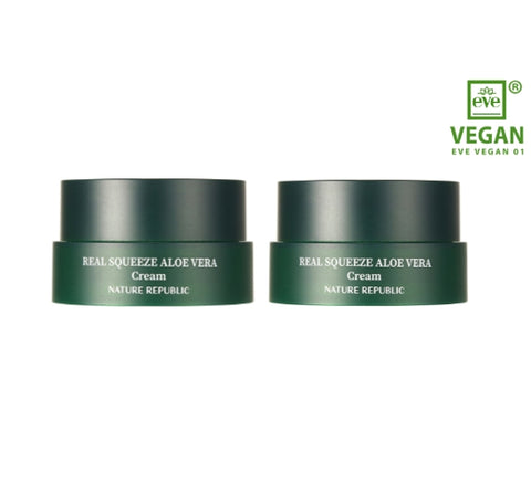 2 X NATURE REPUBLIC Real Squeeze Aloe Vera Cream 55ml from Korea by NATURE REPUBLIC