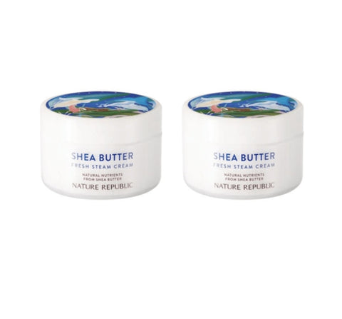 2 x NATURE REPUBLIC Shea Butter Fresh Steam Cream for Combination Skin to Oily Skin 100ml from Korea by NATURE REPUBLIC