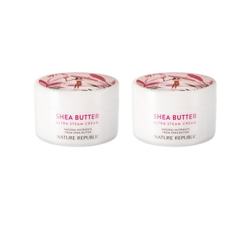 2 x NATURE REPUBLIC Shea Butter Ultra Steam Cream for Severe Dry Skin 100ml from Korea by NATURE REPUBLIC