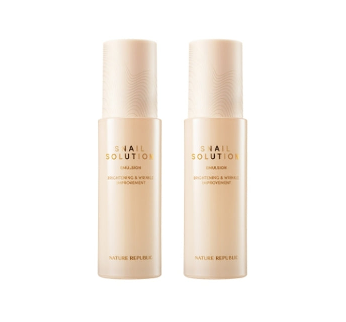 2 x NATURE REPUBLIC Snail Solution Emulsion 120ml from Korea by NATURE REPUBLIC