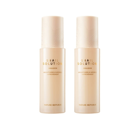 2 x NATURE REPUBLIC Snail Solution Emulsion 120ml from Korea by NATURE REPUBLIC