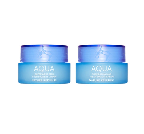 2 x NATURE REPUBLIC Super Aqua Max Fresh Watery Cream for Oily Skin 80ml from Korea by NATURE REPUBLIC