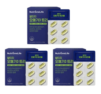 3 x NutrioneLife rTG Omega-3 Triple 763mg x 60ea 45.78g from Korea by Nutrione