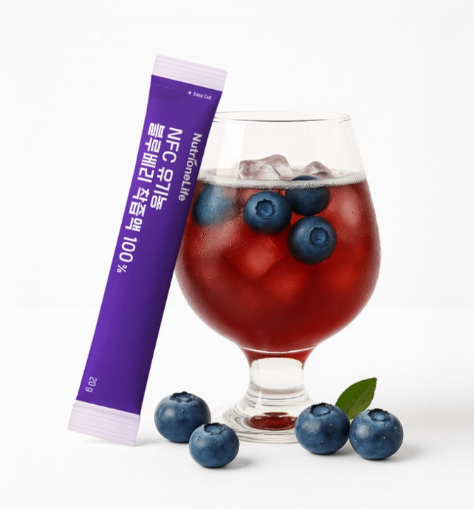 NutrioneLife NFC Organic Blueberry Extract 100% 280g (20g x 14 Sticks) from Korea