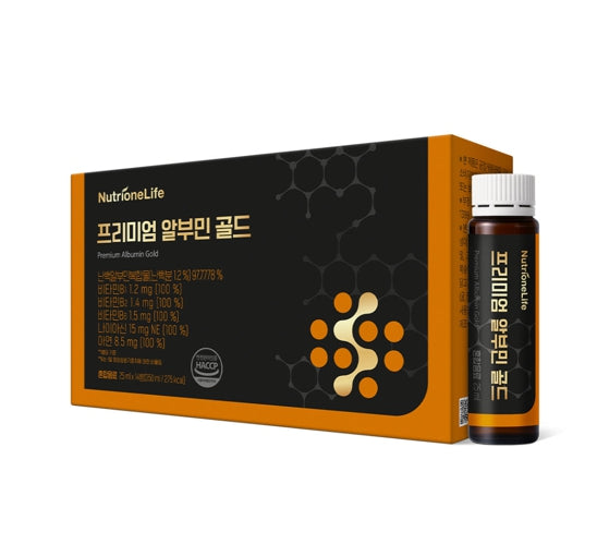 NutrioneLife Premium Albumin Gold (25mg x 14 Bottles) from Korea