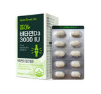 NutrioneLife Pure Vitamin D 3 3000IU 30g (60 Tablets) from Korea
