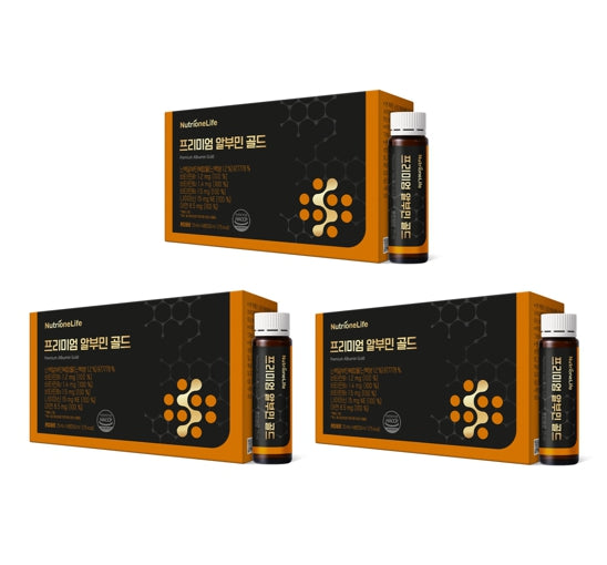 3 x NutrioneLife Premium Albumin Gold (25mg x 14 Bottles) from Korea
