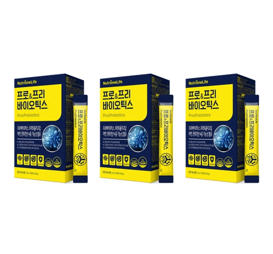 3 x NutrioneLife Pro & Prebiotics 150g (30 Sticks) from Korea