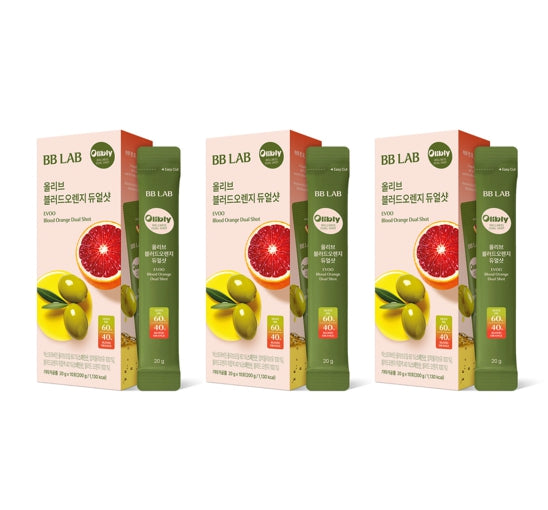 3 x Nutrione BB Lab EVOO Blood Orange Dual Shot (20g x 10 Pouches) from Korea