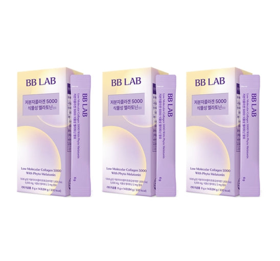 3 x Nutrione BB Lab Low Molecular Collagen 5000 With Phyto Melatonin (6g x 14 Sachets) from Korea