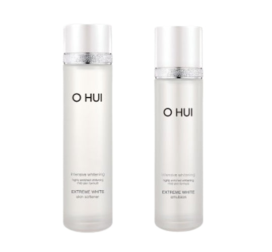 O HUI Extreme White Skin Softener + Emulsion Single Set (2 Items) from Korea by O HUI