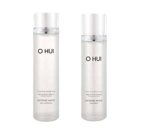 O HUI Extreme White Skin Softener + Emulsion Single Set (2 Items) from Korea