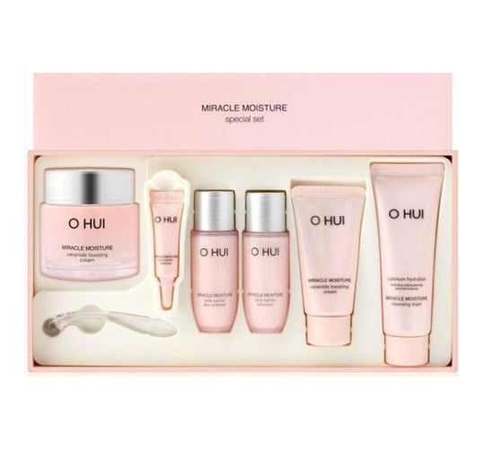 O HUI Miracle Moisture Ceramide Boosting Cream Jan. 2026 Set (6 Items) from Korea