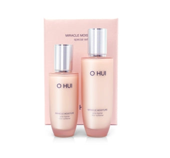 OHUI Miracle Moisture Pink Barrier Skin Softener June 2025 Set (2 Items) from Korea by O HUI