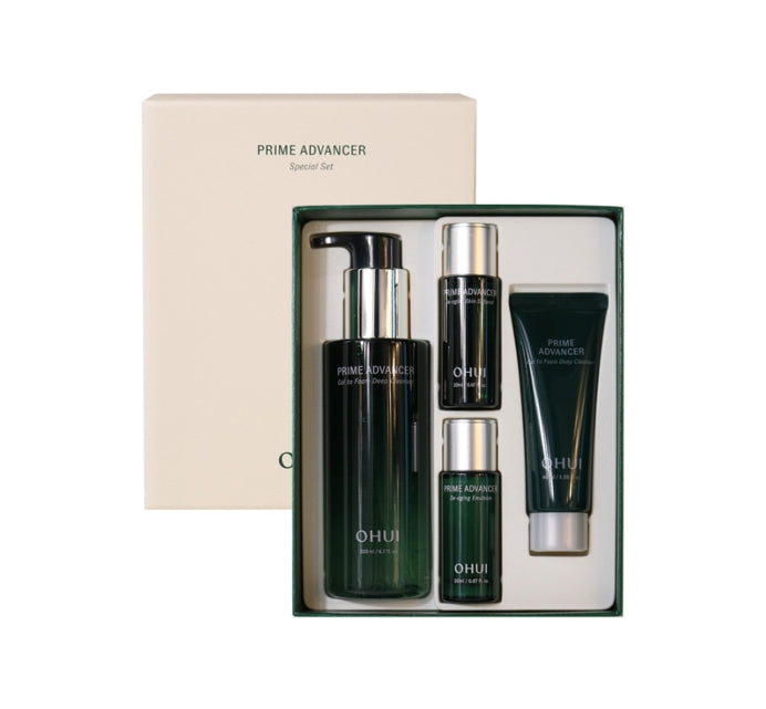 O HUI Prime Advancer Gel to Foam Deep Cleanser April 2024 Set (4 Items) from Korea by O HUI