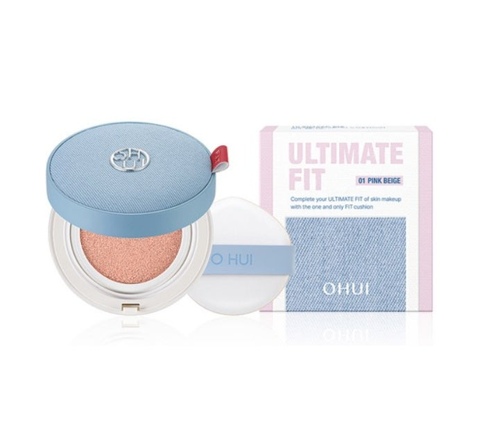 OHUI Ultimate Fit Tone Up Jean Cushion Pack (Main 15g + Refill 15g), #1 Pink Beige from Korea by O HUI