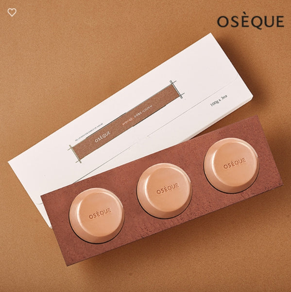 OSEQUE Osec Hwangto Signature Soap Bar, Natural Five-colored Clay Cleansing Soap(3ea x 100g) from Korea by OSEQUE