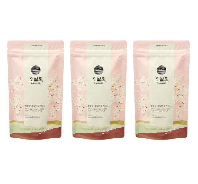 3 X OSULLOC Cherry Blossom Tea, 1 Pouch 20ea, from Korea by OSULLOC