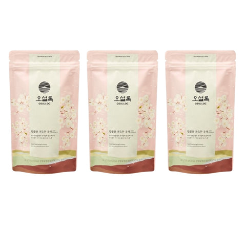 3 X OSULLOC Cherry Blossom Tea, 1 Pouch 20ea, from Korea by OSULLOC