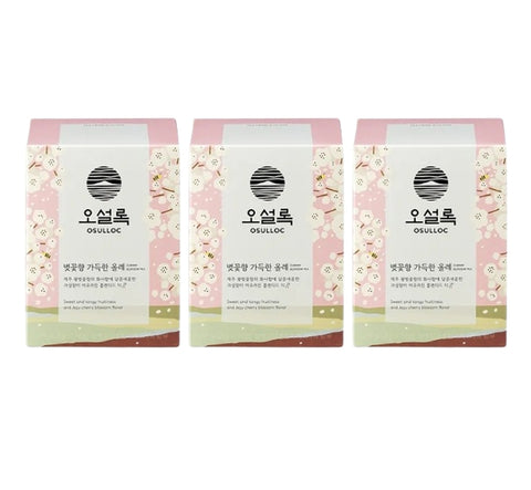 3 X OSULLOC Cherry Blossom Blended Tea, 1 Box 10 Tea Bags from Korea by OSULLOC