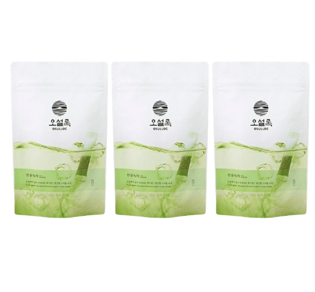 3 X OSULLOC Cold Green Tea, 1 Pouch 20ea, from Korea by OSULLOC