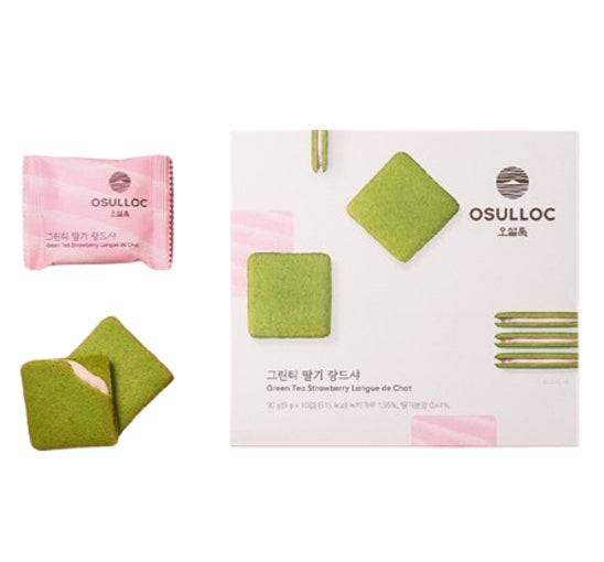 OSULLOC ביסקוויטים תה ירוק (תה ירוק Langue de Chat), 1 קופסה 10ea, מ-Korea_KT