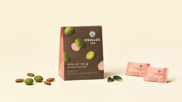 OSULLOC Jeju Green Tea Almond Ball 80g from Korea by OSULLOC