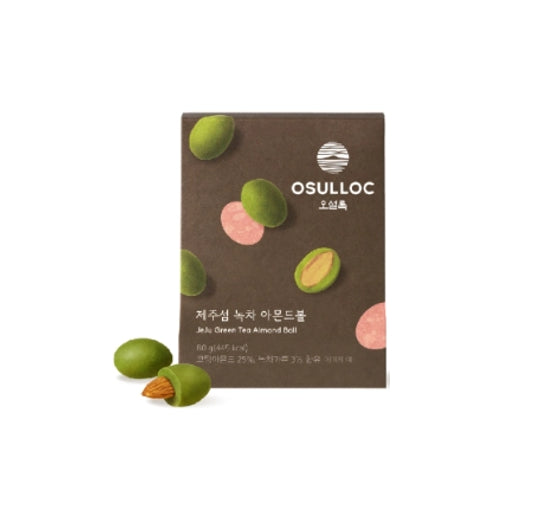 OSULLOC Jeju Green Tea Almond Ball 80g from Korea by OSULLOC