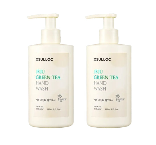 2 x OSULLOC Jeju Green Tea Hand Wash 295ml from Korea